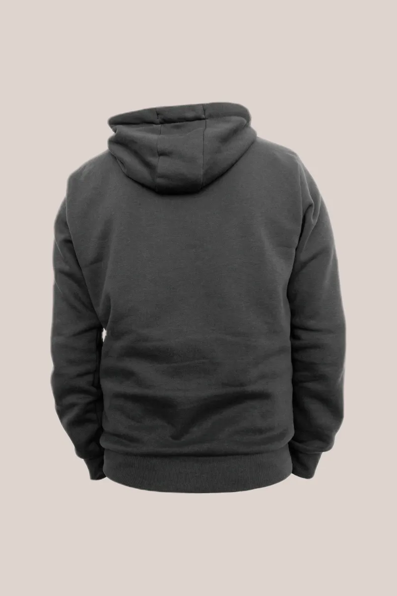 Charcoal  Grey Hooded Top